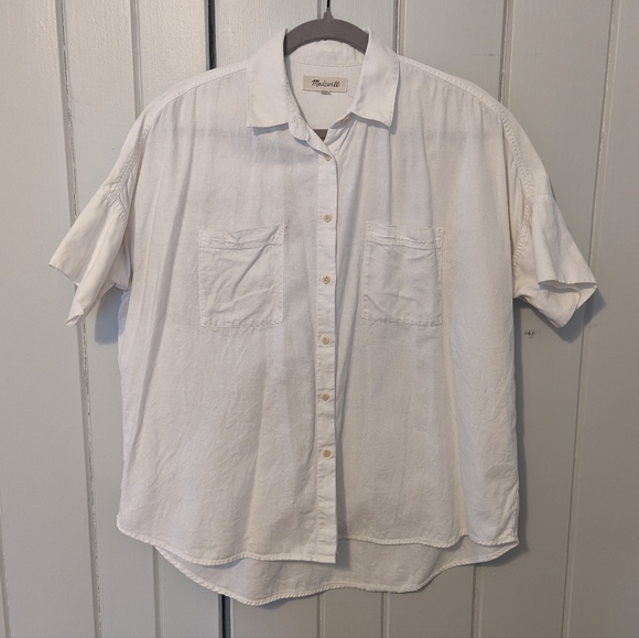 Madewell White Cotton Courier Shirt - Picture 3 of 8